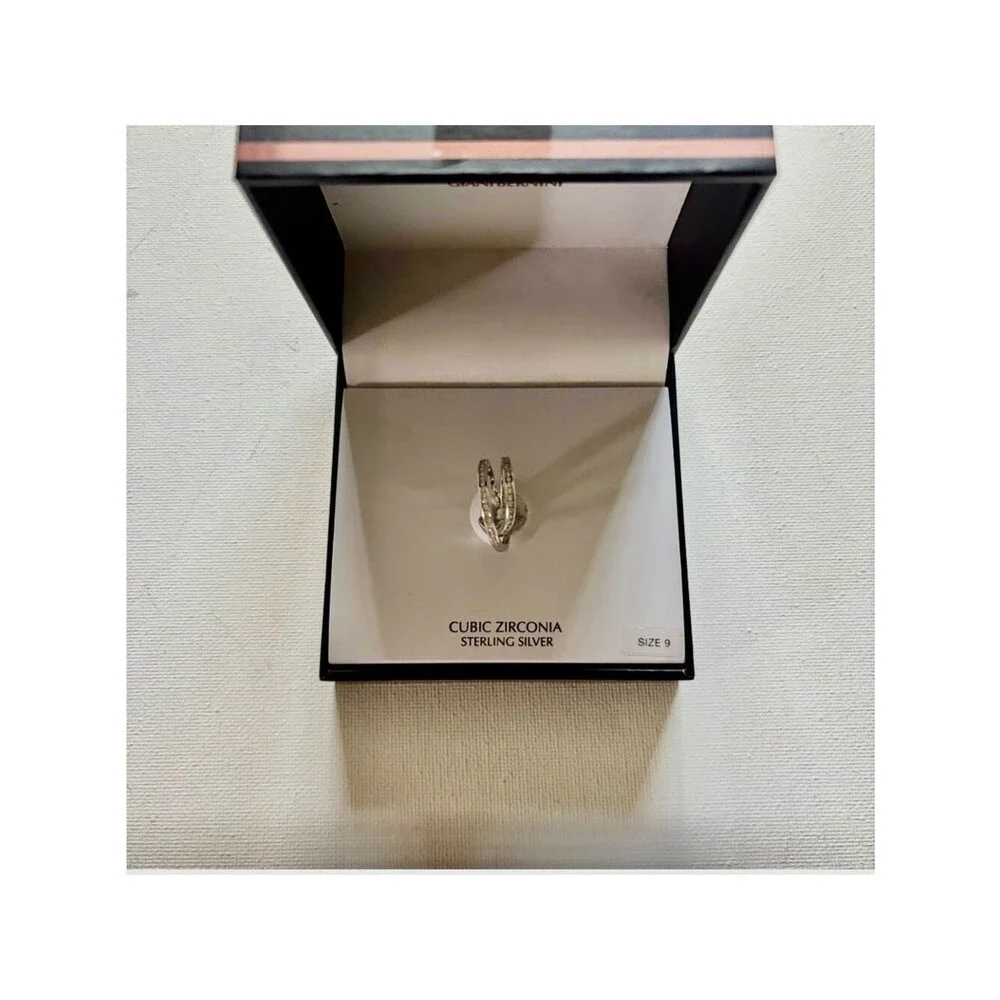 Giani Bernini Sterling Silver Crossover Ring Size 9